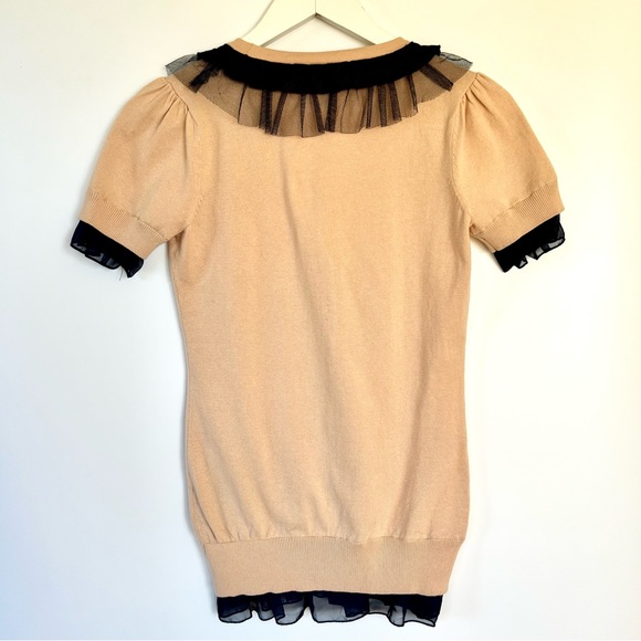 Twelve by Twelve Cute Embellished Cardigan Sweater Short Sleeve - Picture 5 of 11